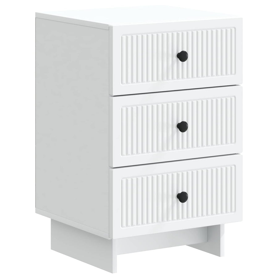 Nachtkastje met lade Wit 43 x 41 x 66,5 cm Bewerkt hout