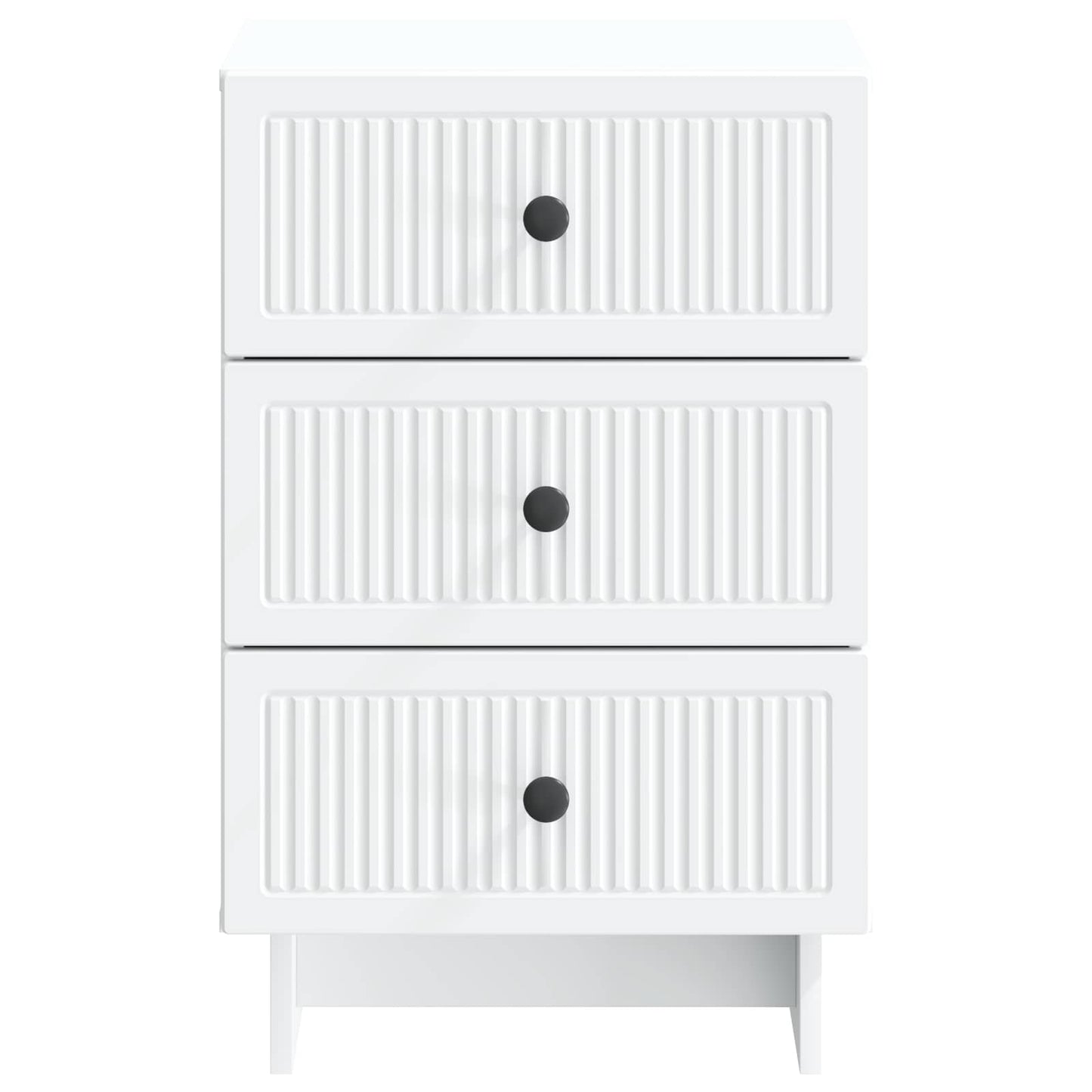 Nachtkastje met lade Wit 43 x 41 x 66,5 cm Bewerkt hout