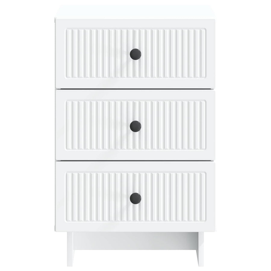 Nachtkastje met lade Wit 43 x 41 x 66,5 cm Bewerkt hout