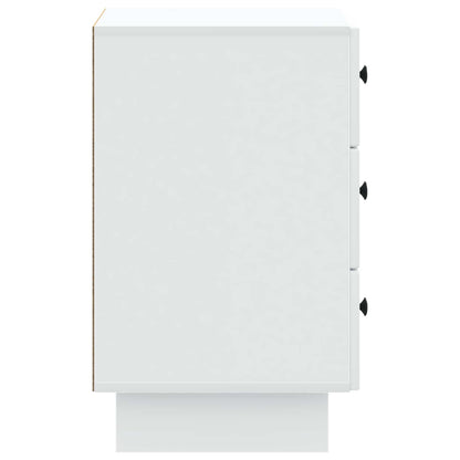 Nachtkastje met lade Wit 43 x 41 x 66,5 cm Bewerkt hout