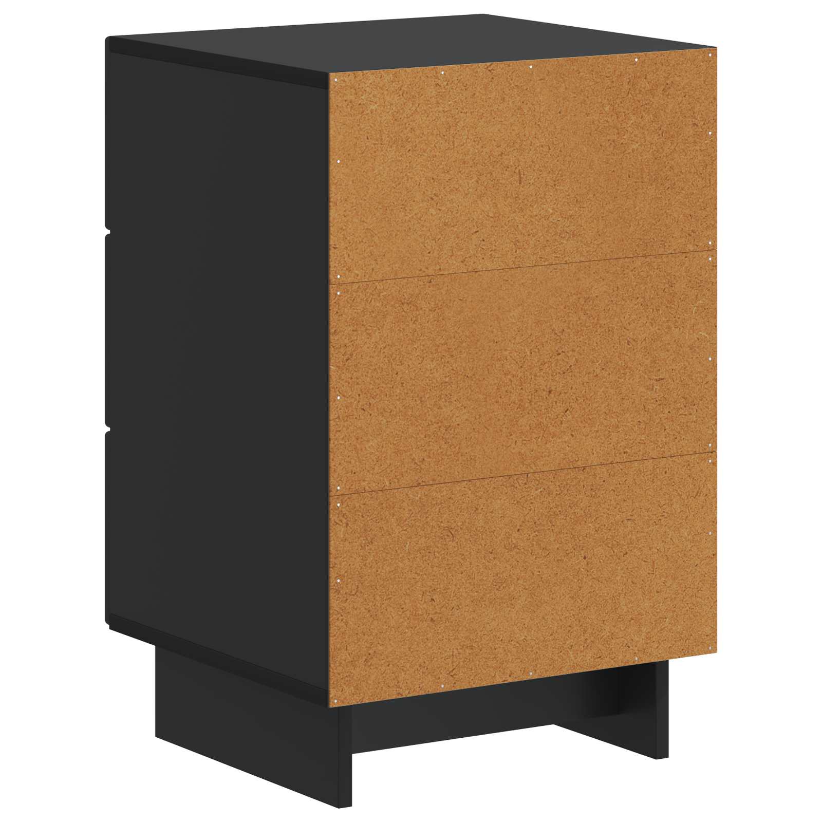 Nachtkastje met lade Zwart 43 x 41 x 66,5 cm Bewerkt hout