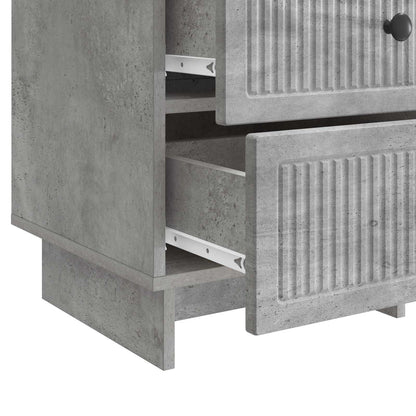 Nachtkastje met lade Betongrijs 43 x 41 x 66,5 cm Bewerkt hout