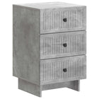 Nachtkastje betongrijs 43x41x66,5 cm bewerkt hout