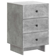 Nachtkastje betongrijs 43x41x66,5 cm bewerkt hout