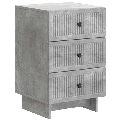 Nachtkastje met lade Betongrijs 43 x 41 x 66,5 cm Bewerkt hout