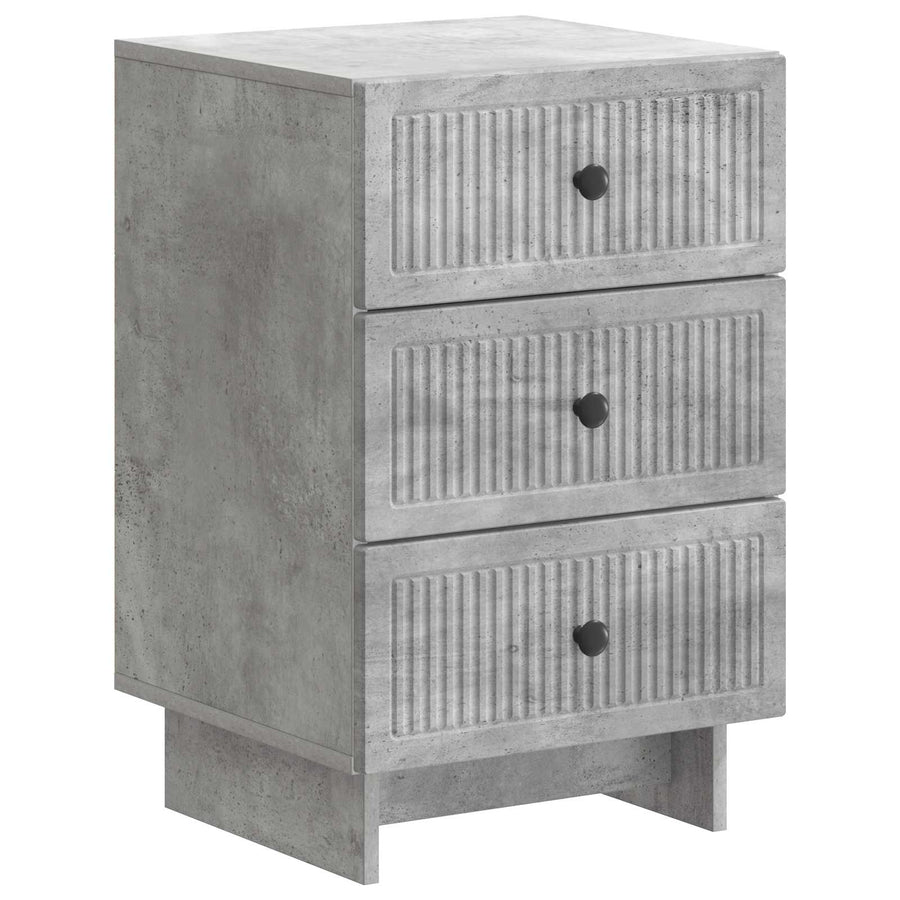 Nachtkastje met lade Betongrijs 43 x 41 x 66,5 cm Bewerkt hout