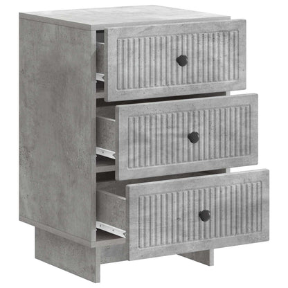 Nachtkastje met lade Betongrijs 43 x 41 x 66,5 cm Bewerkt hout