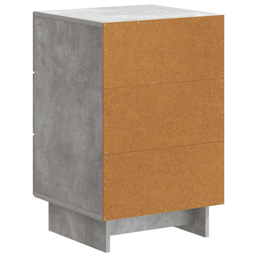 Nachtkastje met lade Betongrijs 43 x 41 x 66,5 cm Bewerkt hout