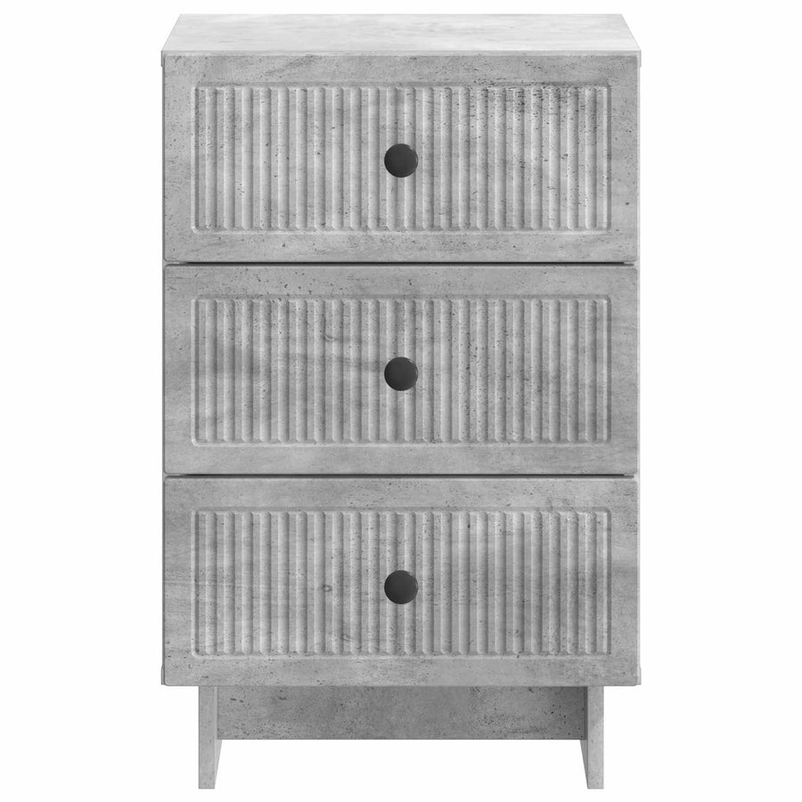 Nachtkastje met lade Betongrijs 43 x 41 x 66,5 cm Bewerkt hout