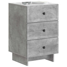 Nachtkastje met lade Betongrijs 43 x 41 x 66,5 cm Bewerkt hout