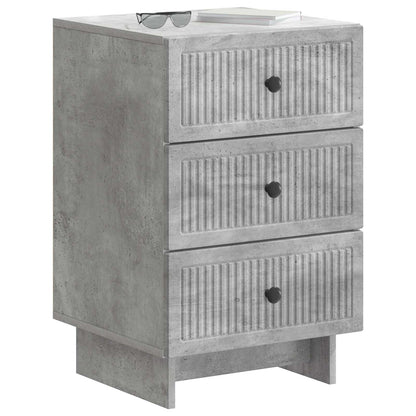 Nachtkastje met lade Betongrijs 43 x 41 x 66,5 cm Bewerkt hout