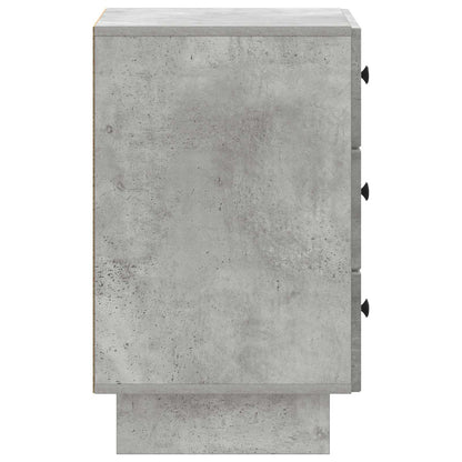 Nachtkastje met lade Betongrijs 43 x 41 x 66,5 cm Bewerkt hout