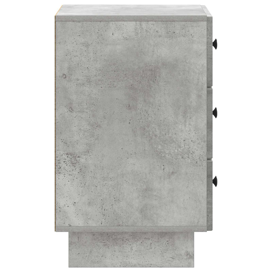 Nachtkastje met lade Betongrijs 43 x 41 x 66,5 cm Bewerkt hout