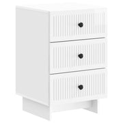 Nachtkastje hoogglans wit 43x41x66,5 cm bewerkt hout