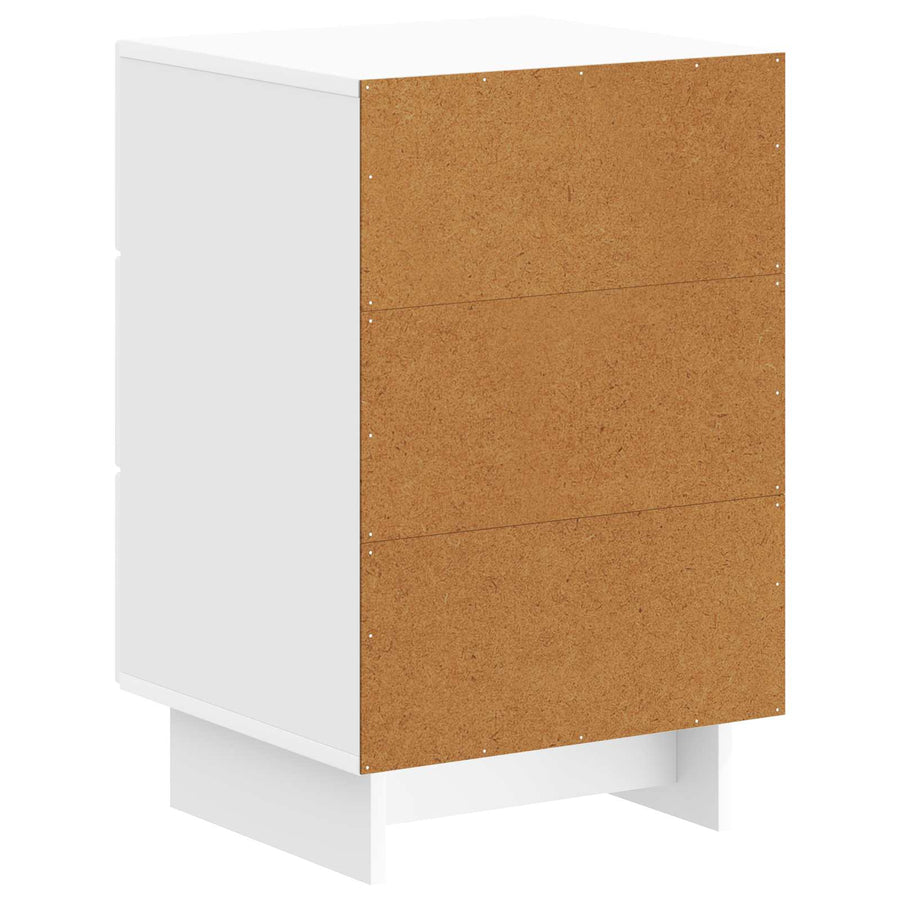 Nachtkastje Hoogglans Wit 43 x 41 x 66,5 cm Bewerkt hout