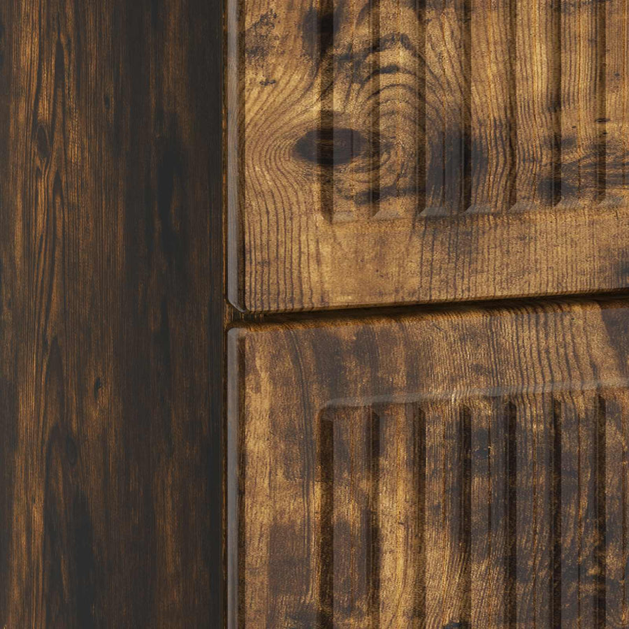 Nachtkastje Gerookt eiken 43 x 41 x 66,5 cm Bewerkt hout