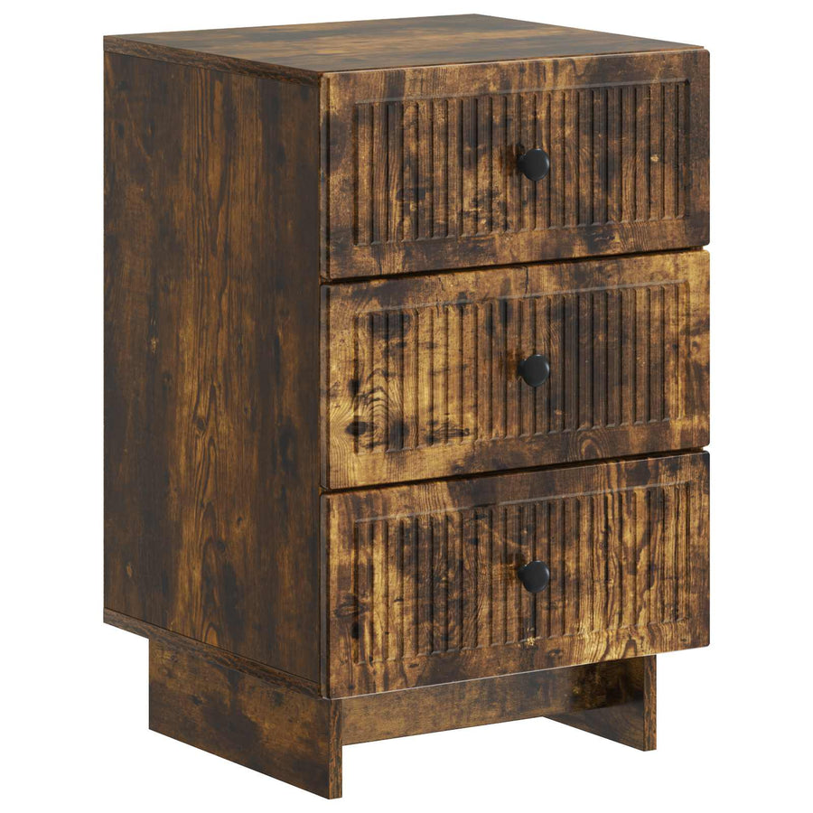 Nachtkastje Gerookt eiken 43 x 41 x 66,5 cm Bewerkt hout