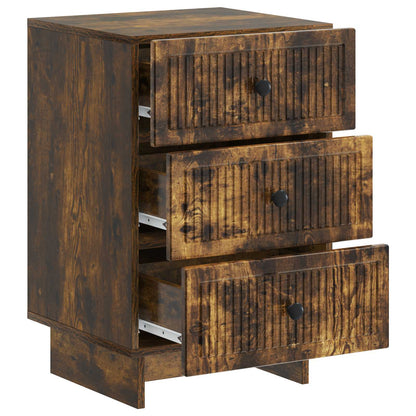 Nachtkastje Gerookt eiken 43 x 41 x 66,5 cm Bewerkt hout