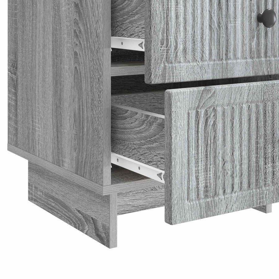 Nachtkastje Grijs sonoma 43 x 41 x 66,5 cm Bewerkt hout