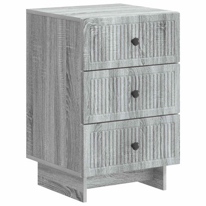 Nachtkastje Grijs sonoma 43 x 41 x 66,5 cm Bewerkt hout