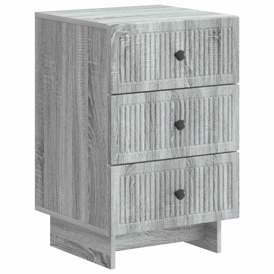 Nachtkastje Grijs sonoma 43 x 41 x 66,5 cm Bewerkt hout