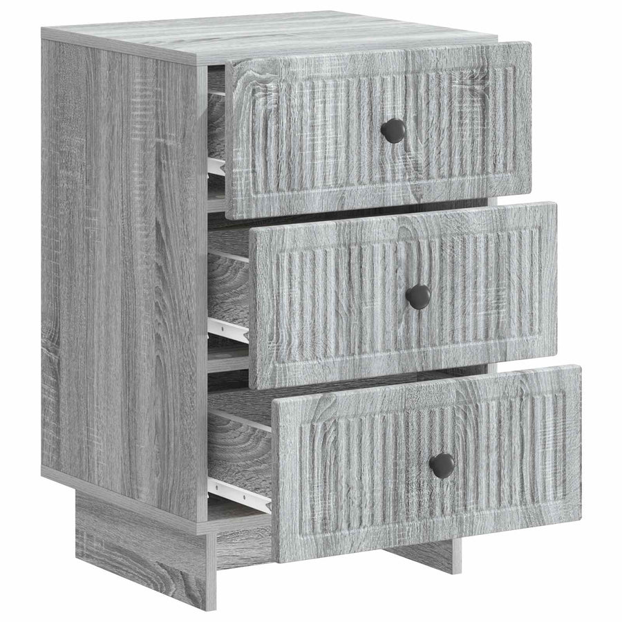 Nachtkastje Grijs sonoma 43 x 41 x 66,5 cm Bewerkt hout
