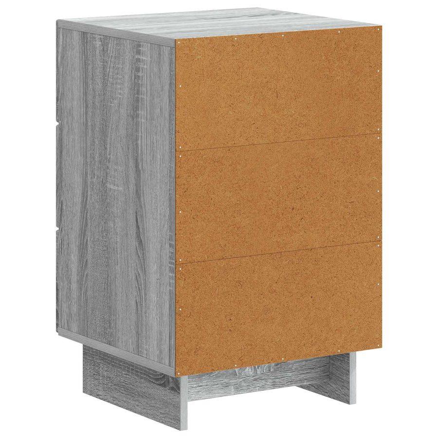 Nachtkastje Grijs sonoma 43 x 41 x 66,5 cm Bewerkt hout