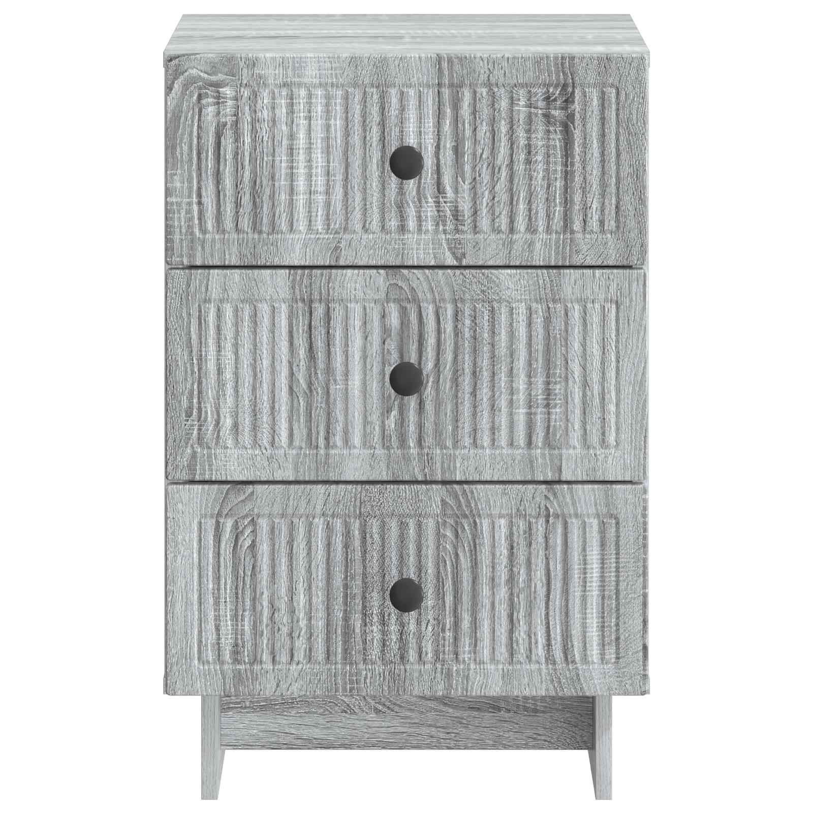 Nachtkastje Grijs sonoma 43 x 41 x 66,5 cm Bewerkt hout
