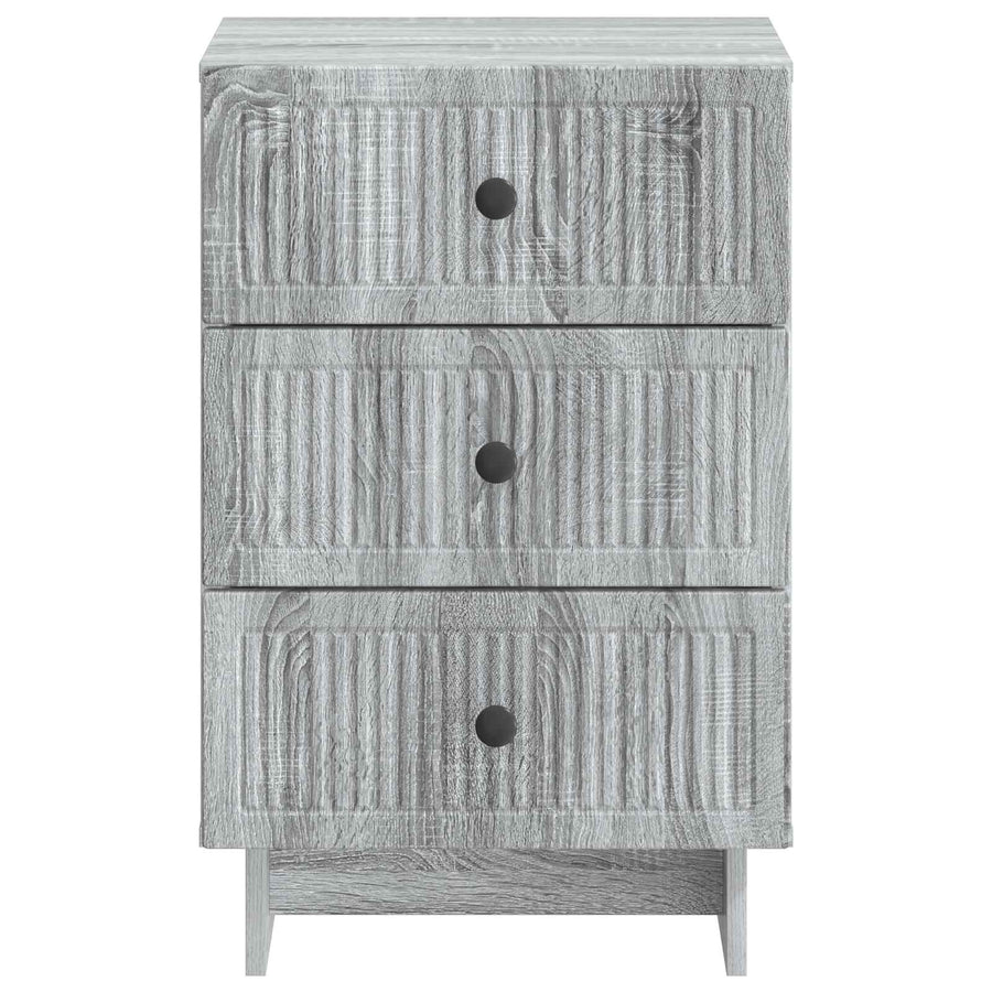 Nachtkastje Grijs sonoma 43 x 41 x 66,5 cm Bewerkt hout