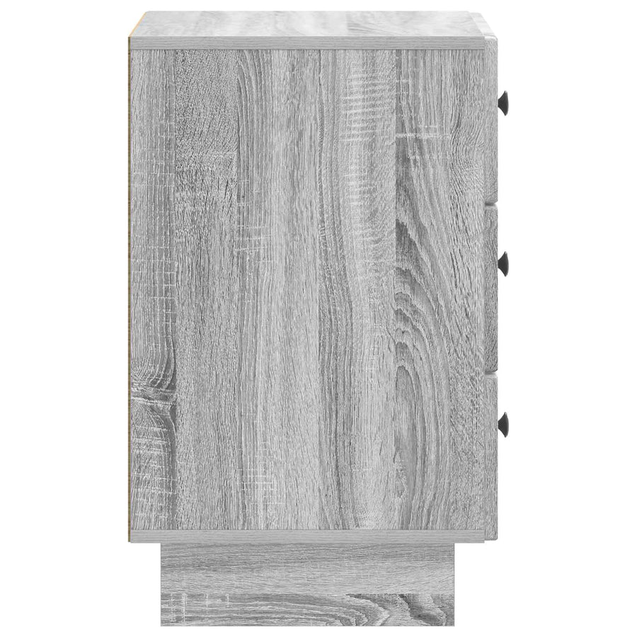 Nachtkastje Grijs sonoma 43 x 41 x 66,5 cm Bewerkt hout