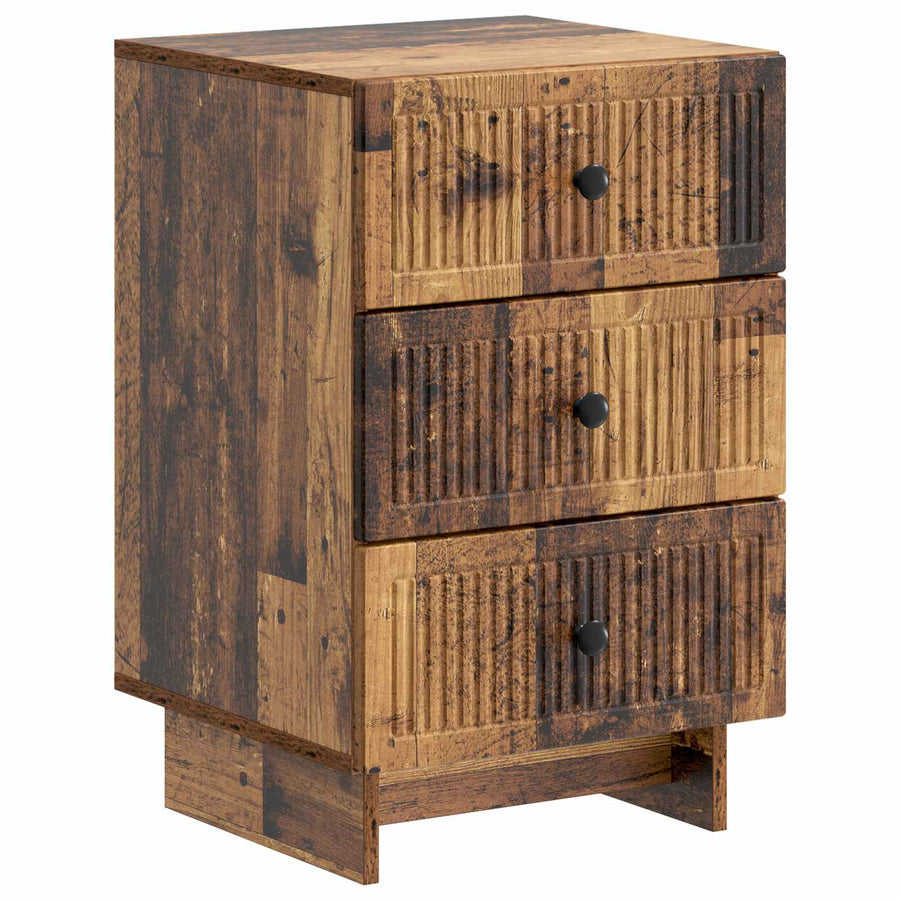 Nachtkastje met lade Oud hout 43 x 41 x 66,5 cm Bewerkt hout