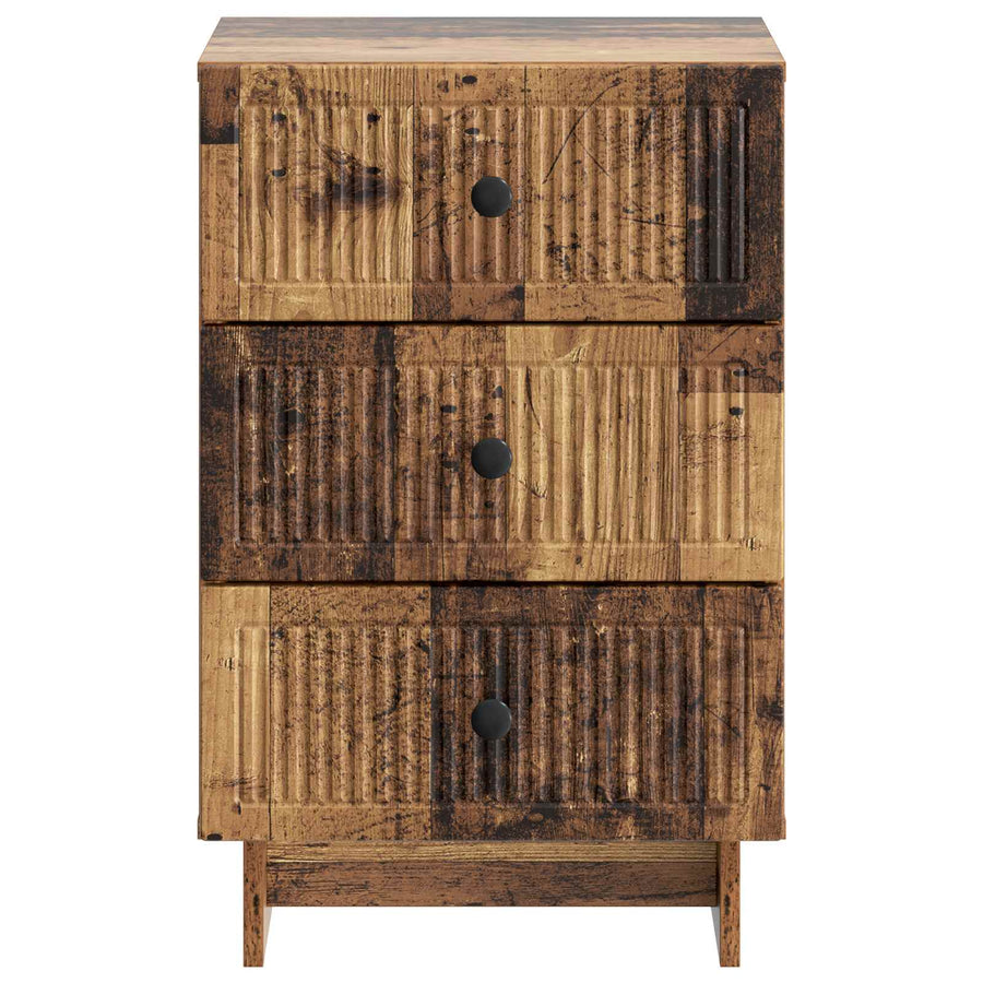 Nachtkastje met lade Oud hout 43 x 41 x 66,5 cm Bewerkt hout