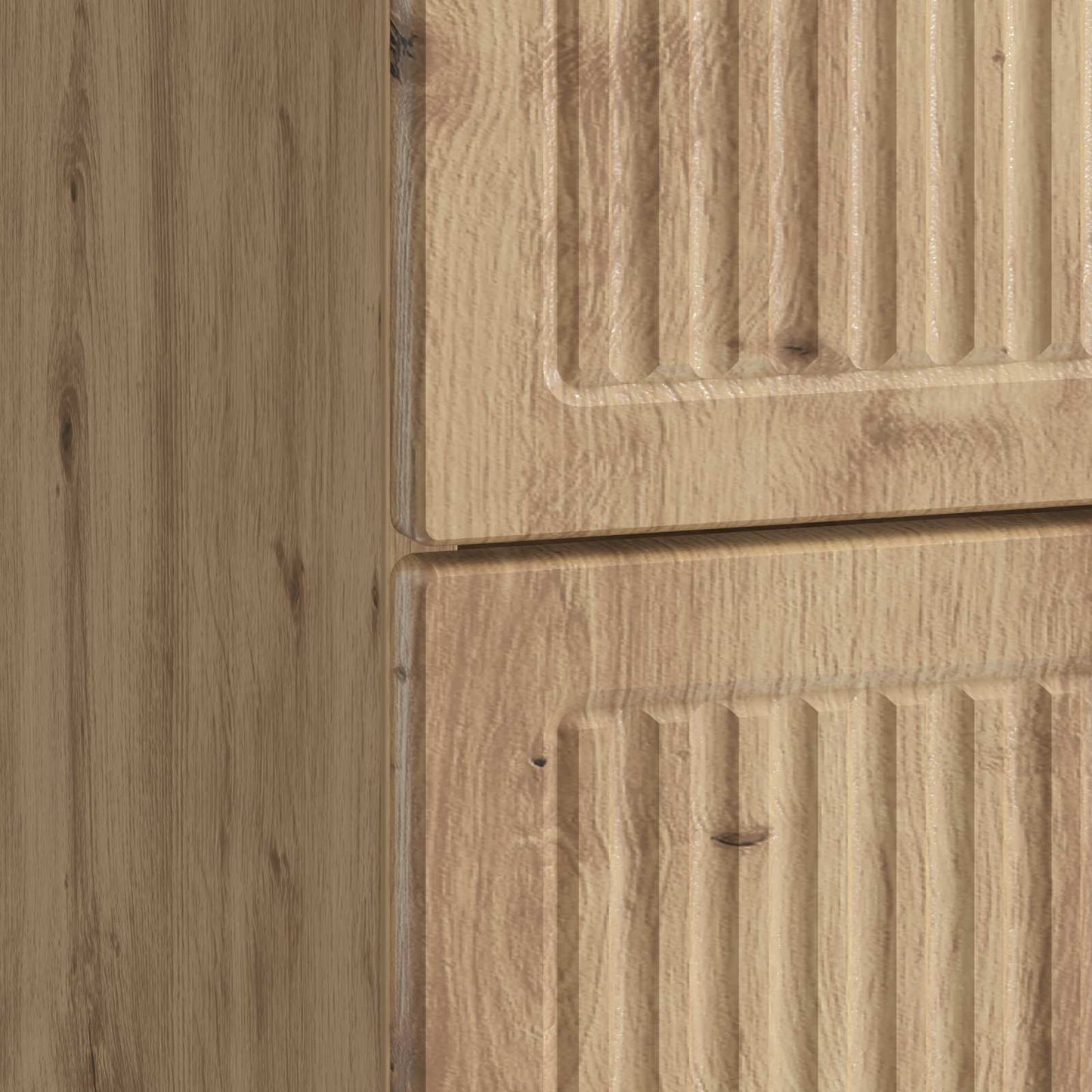 Nachtkastje Artisanaal eiken 43 x 41 x 66,5 cm Bewerkt hout