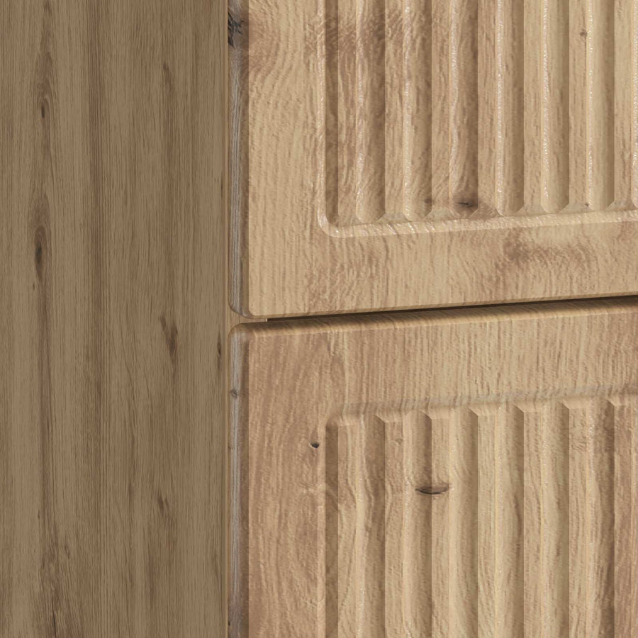 Nachtkastje Artisanaal eiken 43 x 41 x 66,5 cm Bewerkt hout