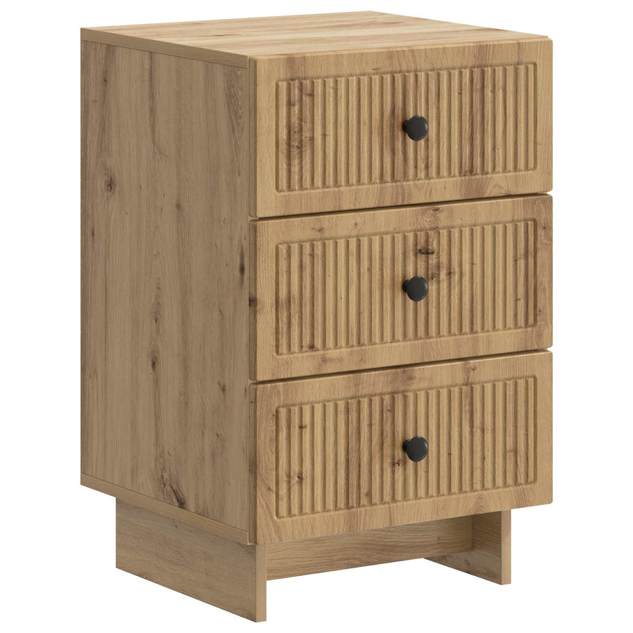 Nachtkastje Artisanaal eiken 43 x 41 x 66,5 cm Bewerkt hout