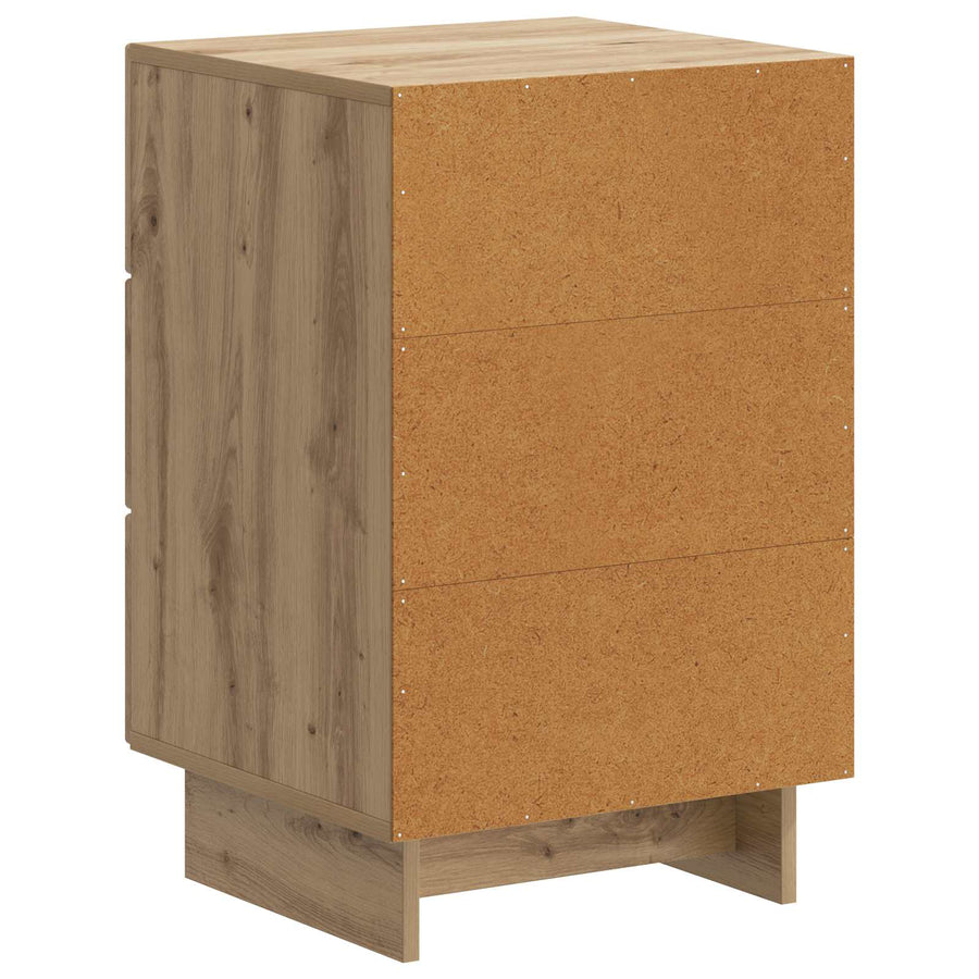 Nachtkastje Artisanaal eiken 43 x 41 x 66,5 cm Bewerkt hout