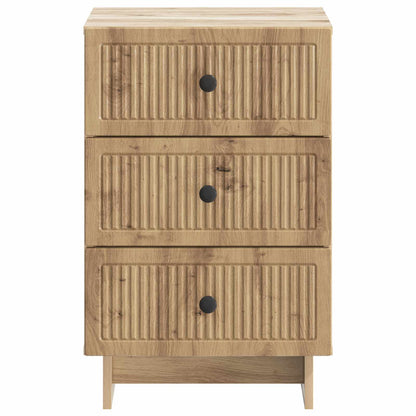 Nachtkastje Artisanaal eiken 43 x 41 x 66,5 cm Bewerkt hout