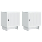 Nightstand 2 pcs White 43 x 34.5 x 50 cm Engineered wood