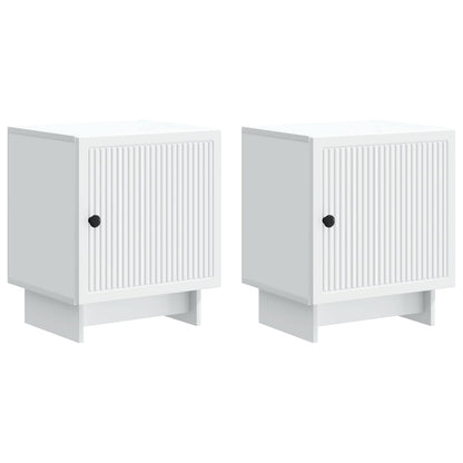 Nachtkastje 2 pcs Wit 43 x 34,5 x 50 cm Bewerkt hout