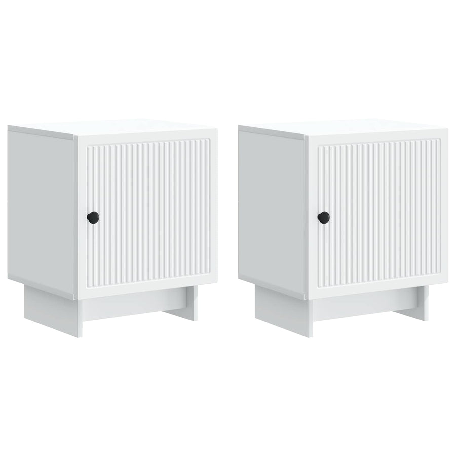 Nachtkastje 2 pcs Wit 43 x 34,5 x 50 cm Bewerkt hout