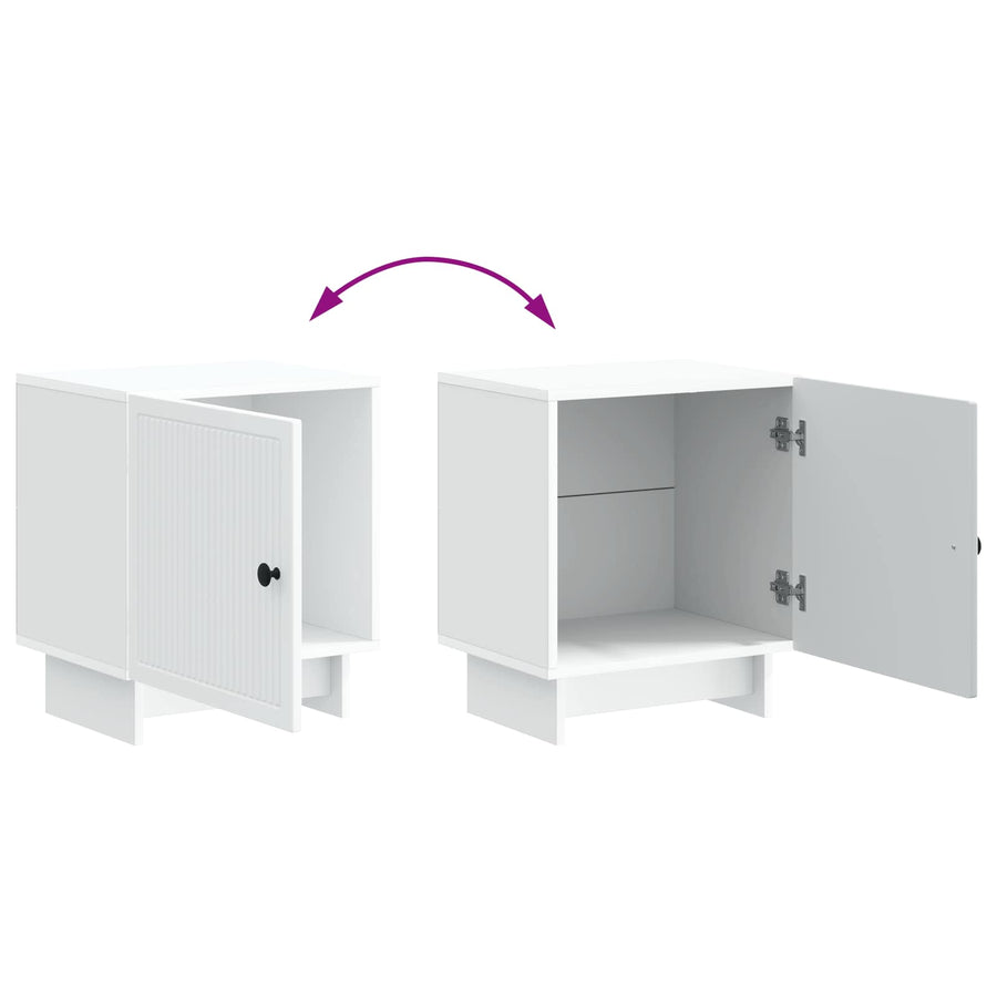 Nachtkastje 2 pcs Wit 43 x 34,5 x 50 cm Bewerkt hout