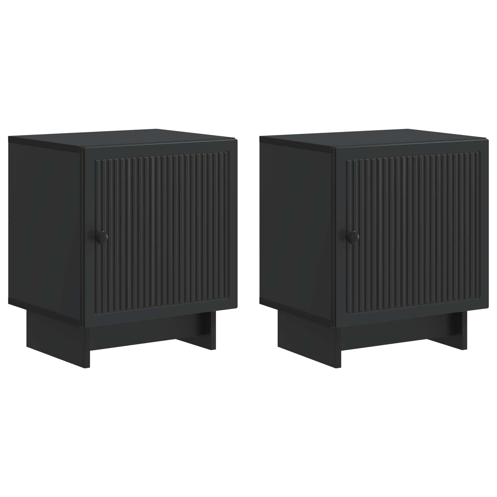 Nachtkastje 2 pcs Zwart 43 x 34,5 x 50 cm Bewerkt hout