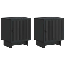 Nachtkastje 2 pcs Zwart 43 x 34,5 x 50 cm Bewerkt hout