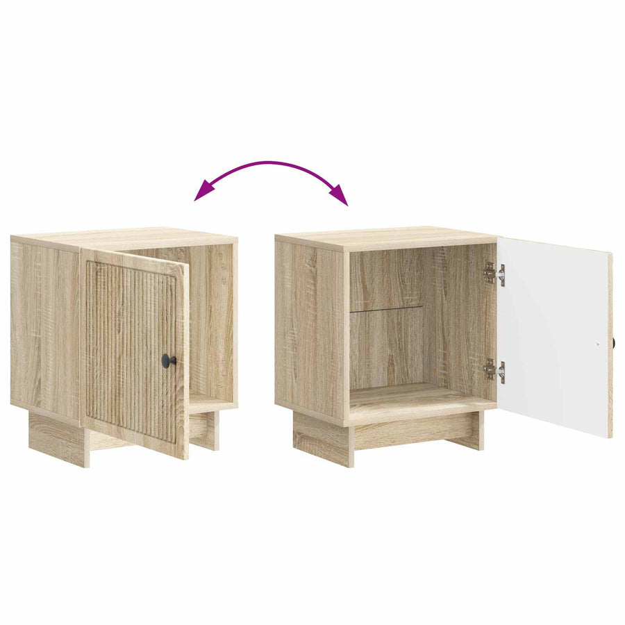 Nachtkastje 2 pcs Sonoma Eiken 43 x 34,5 x 50 cm Bewerkt hout