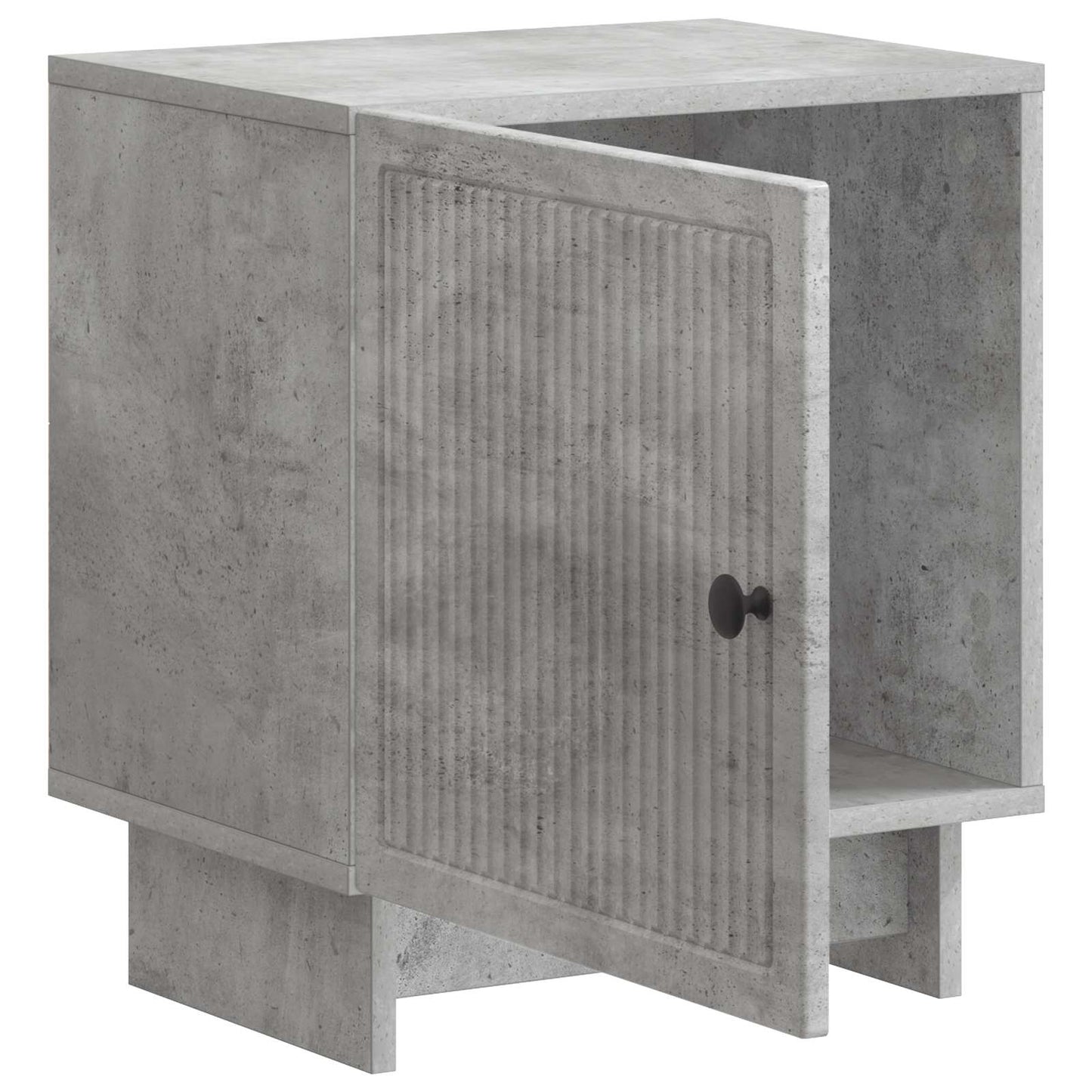 Nachtkastje Betongrijs 43 x 34,5 x 50 cm Bewerkt hout