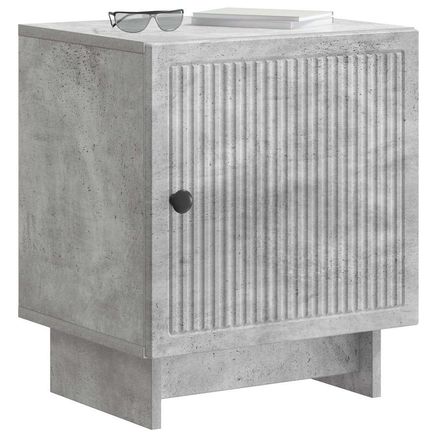 Nachtkastje Betongrijs 43 x 34,5 x 50 cm Bewerkt hout