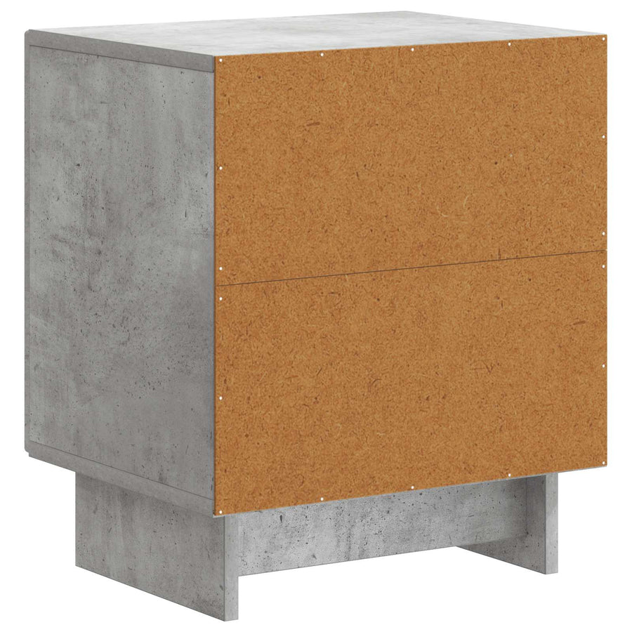 Nachtkastje 2 pcs Betongrijs 43 x 34,5 x 50 cm Bewerkt hout