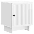 Bedside Cabinet High Gloss White 43 x 34.5 x 50 cm Engineered Wood
