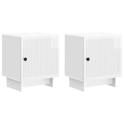 Nachtkastje 2 stuks 43x34,5x50 cm hoogglans wit