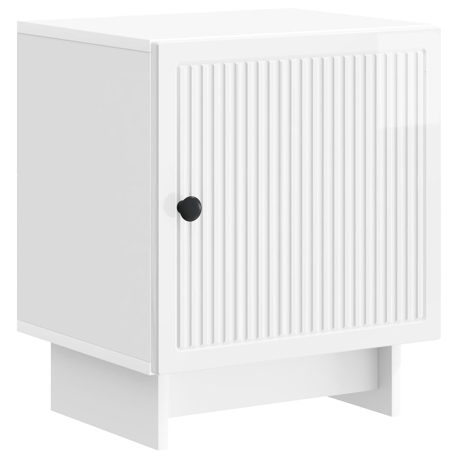Nachtkastje 2 pcs Hoogglans Wit 43 x 34,5 x 50 cm Bewerkt hout